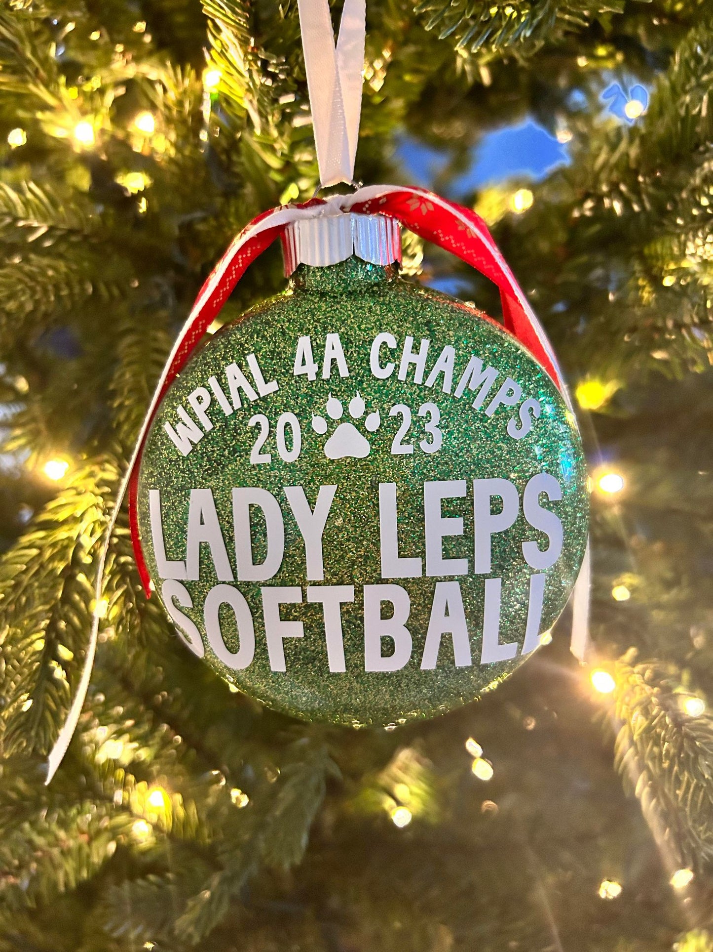 Personalized BVA Sport Glitter Ornament