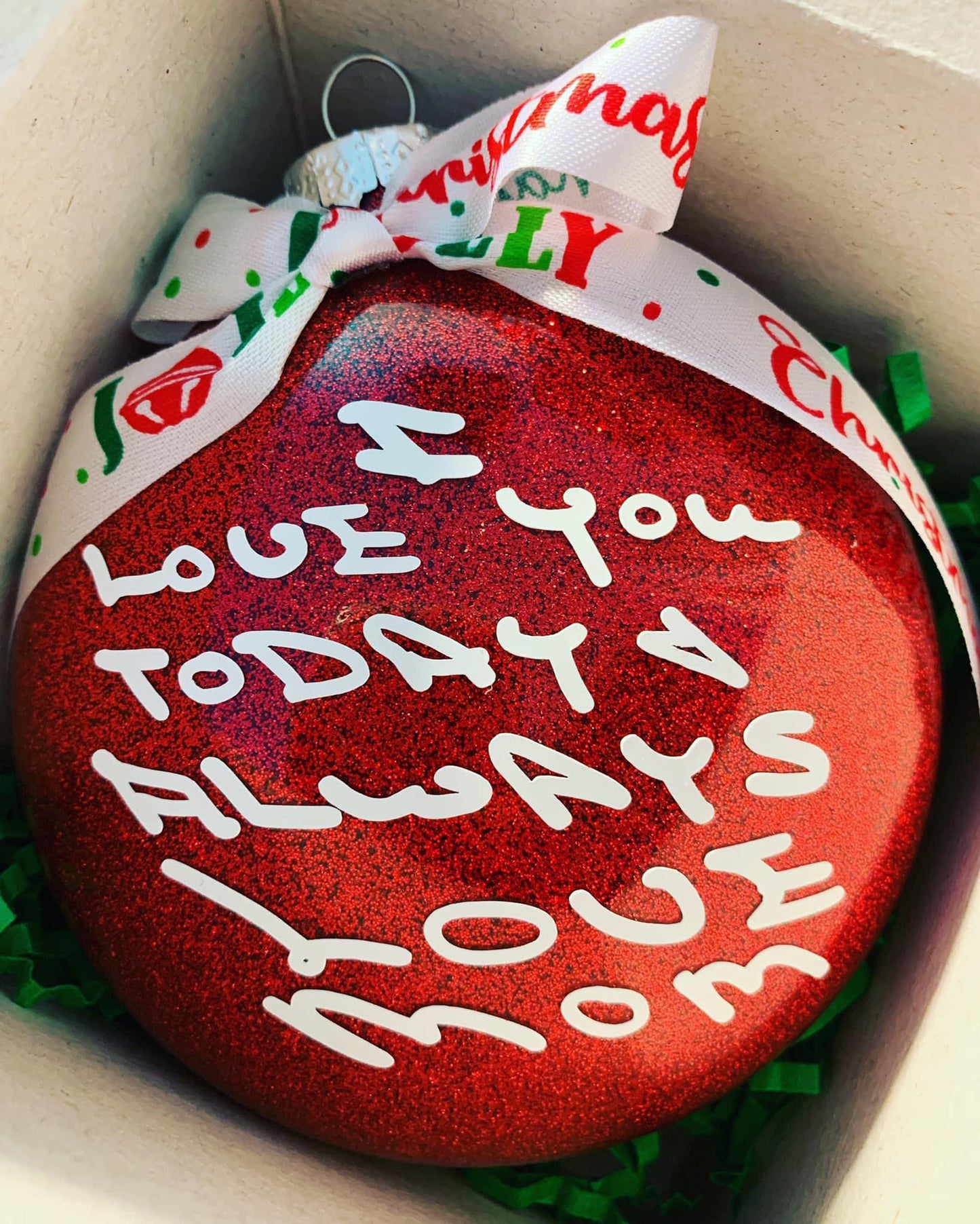 Personalized Memorial Glitter Ornament