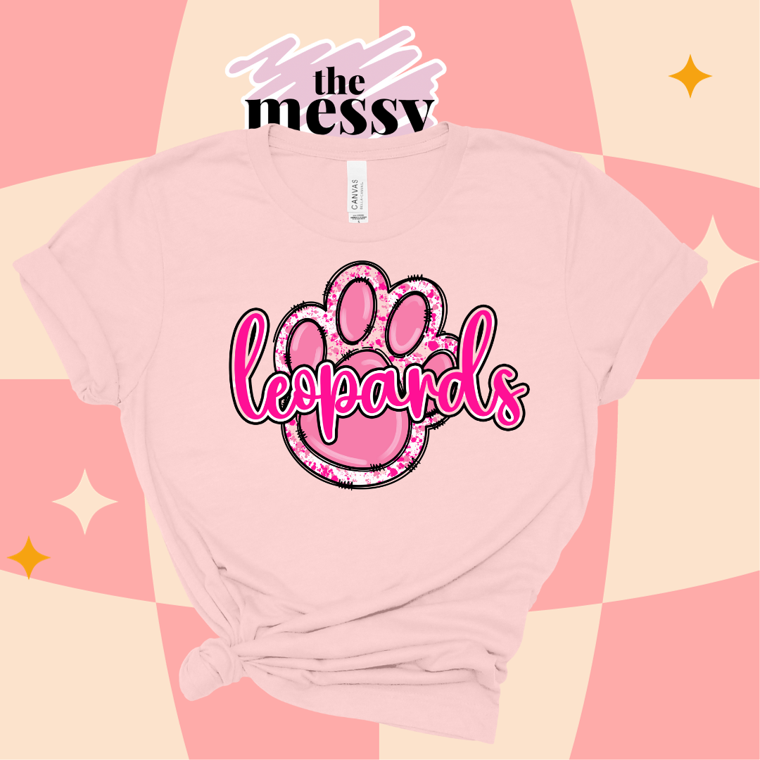 Leopards Pink Paw Tee