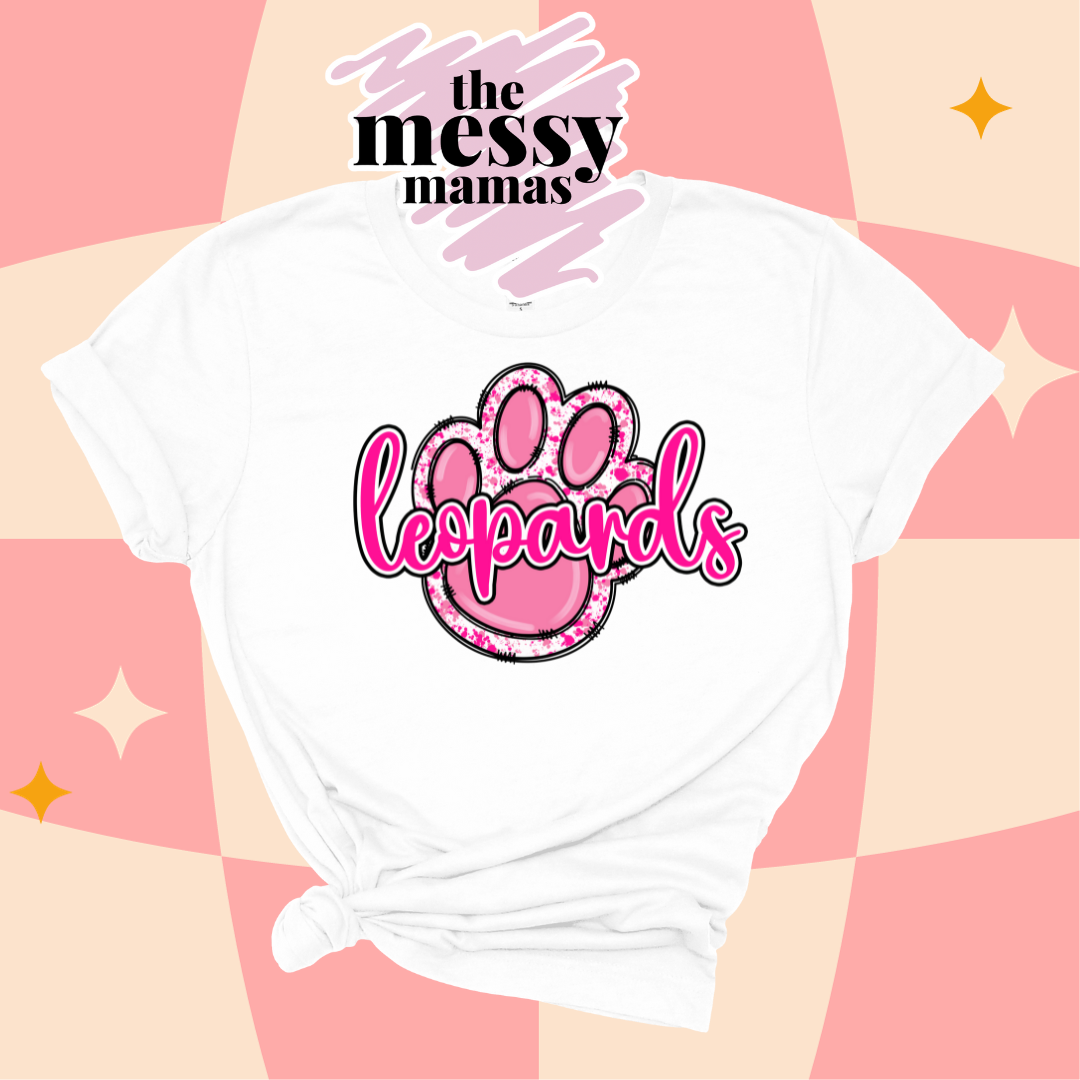 Leopards Pink Paw Tee