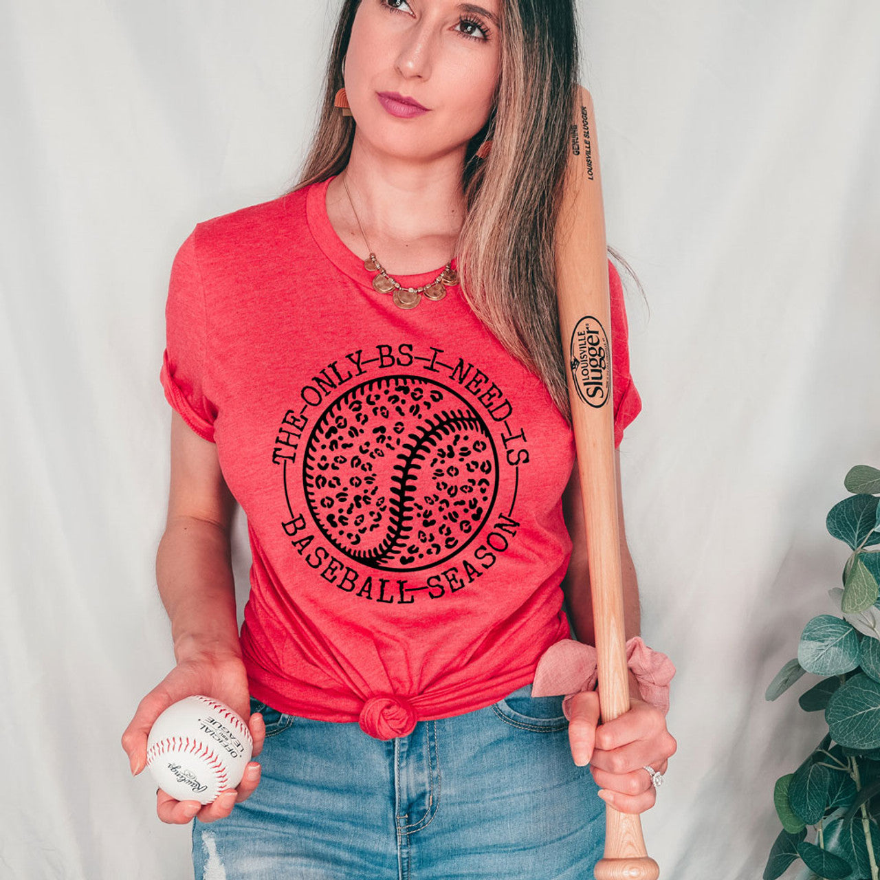 Baseball Season Leopard Tee