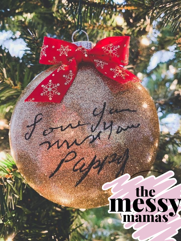 Personalized Memorial Glitter Ornament