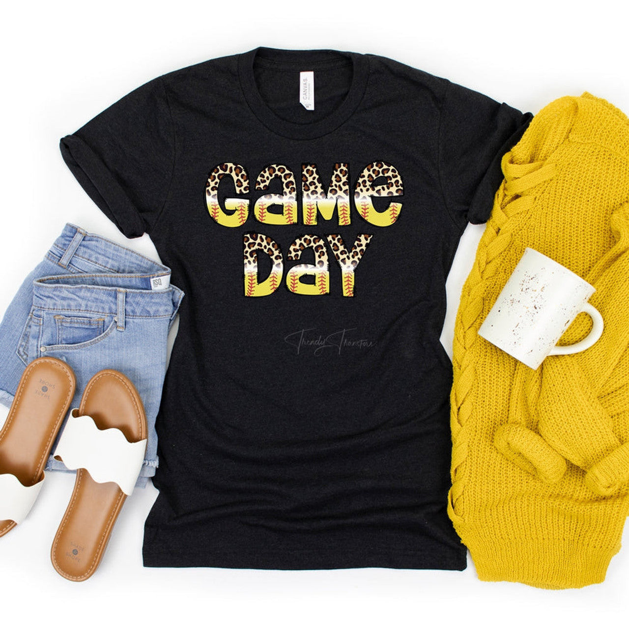 Softball Leopard Game Day Tee