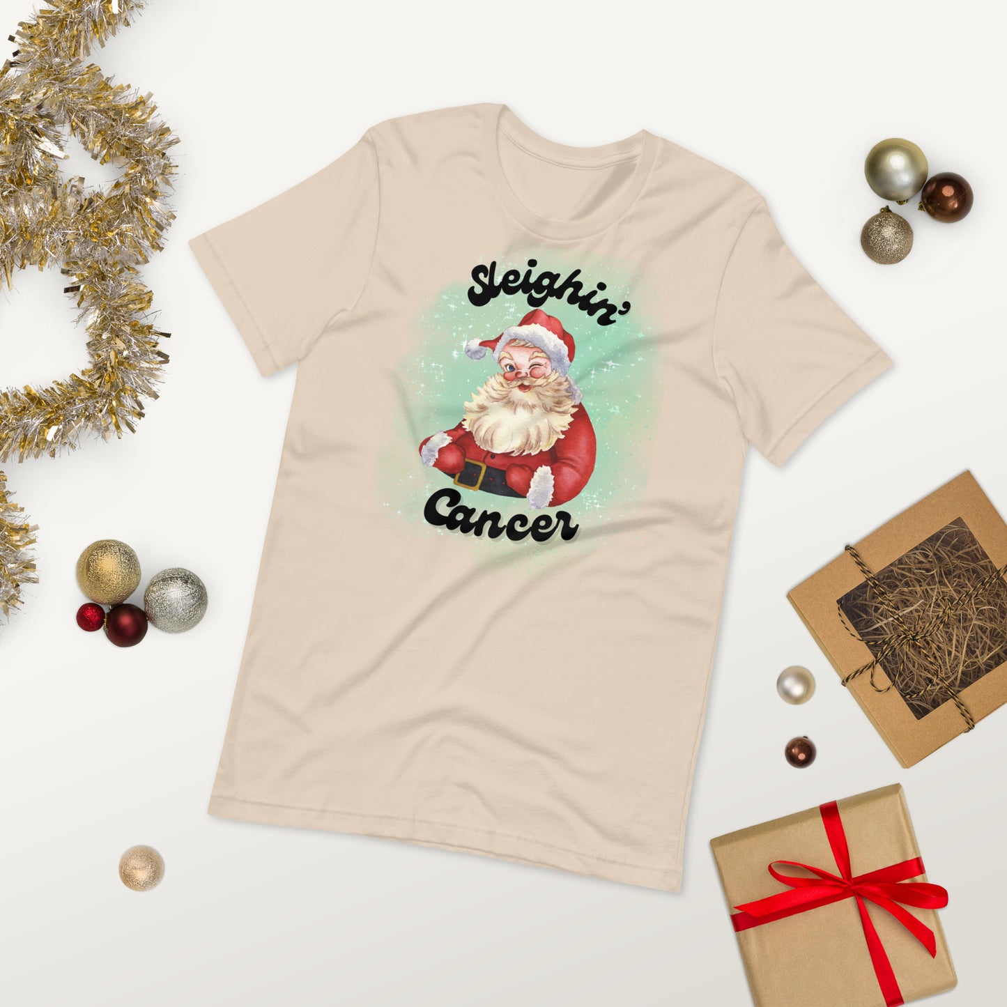 Santa's Sleighin' Cancer© Tee