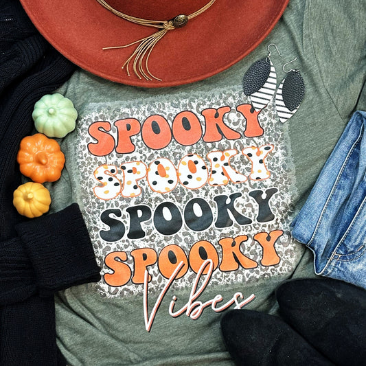 Spooky Vibes Leopard Tee